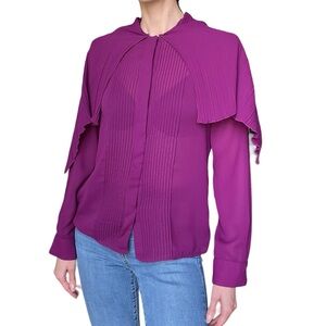 ANNE KLEIN Vintage Blouse Cape Collar